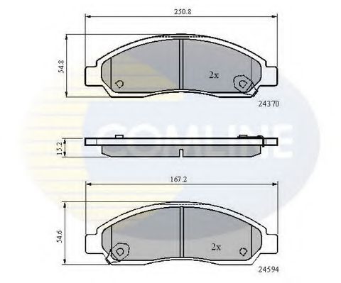 Комплект тормозных колодок, дисковый тормоз COMLINE CBP31573