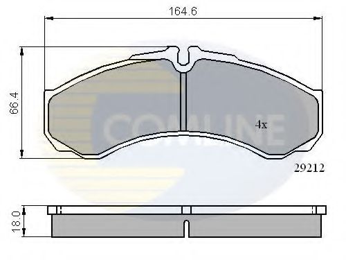 Комплект тормозных колодок, дисковый тормоз COMLINE CBP0909