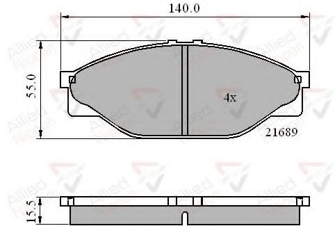 Комплект тормозных колодок, дисковый тормоз COMLINE ADB0440