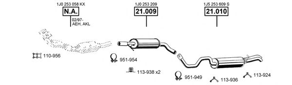 Система выпуска ОГ ASMET SK211035