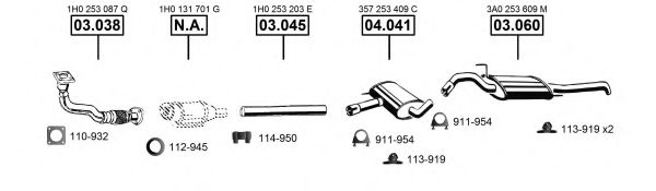 Система выпуска ОГ ASMET VA034010