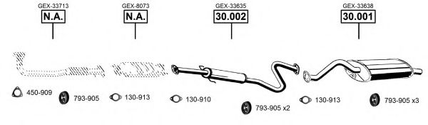 Система выпуска ОГ ASMET RO301350