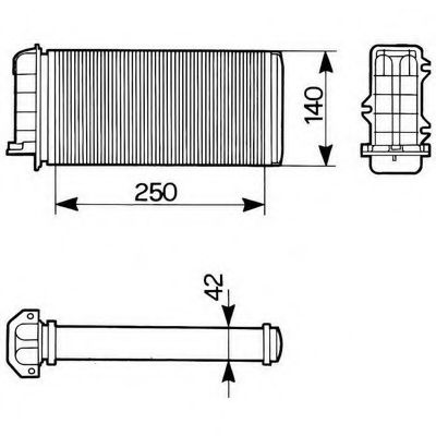 Теплообменник, отопление салона FISPA 14.3016