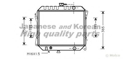 Радиатор, охлаждение двигателя ASHUKI N650-01