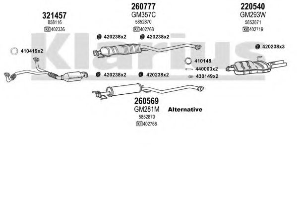 Система выпуска ОГ KLARIUS 391113E