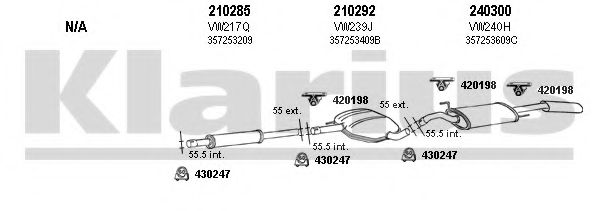 Система выпуска ОГ KLARIUS 930324E