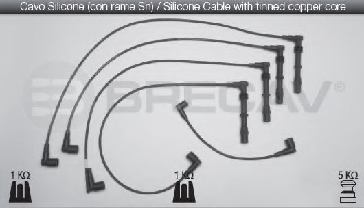 Комплект проводов зажигания BRECAV 02.507