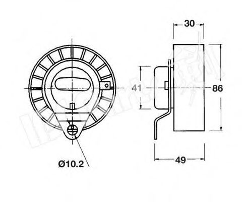 Устройство для натяжения ремня, ремень ГРМ IPS Parts ITB-6327