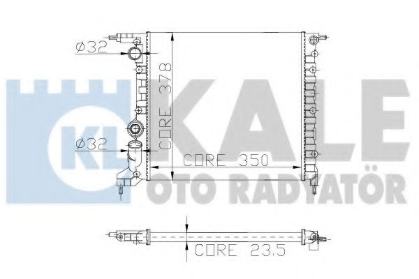 Радиатор, охлаждение двигателя KALE OTO RADYATÖR 146700