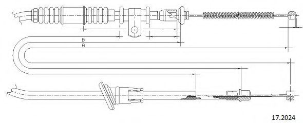 Трос, стояночная тормозная система CABOR 17.2024