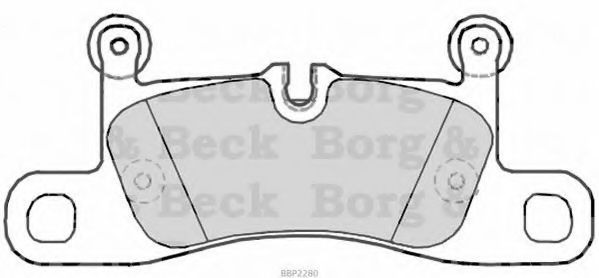 Комплект тормозных колодок, дисковый тормоз BORG & BECK BBP2280