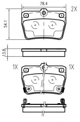 Комплект тормозных колодок, дисковый тормоз VEMA K633300