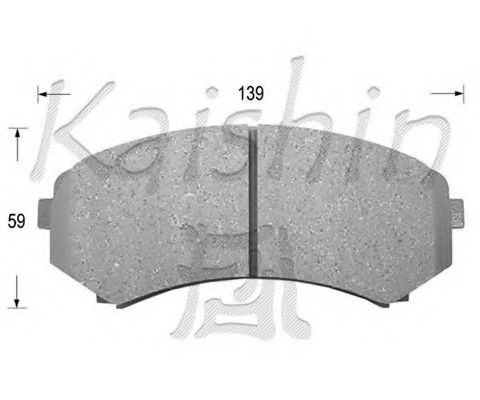 Комплект тормозных колодок, дисковый тормоз KAISHIN FK6085