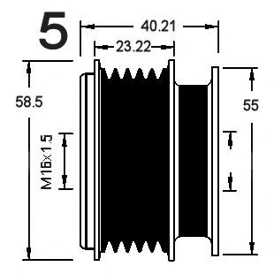 Механизм свободного хода генератора CEVAM 16650