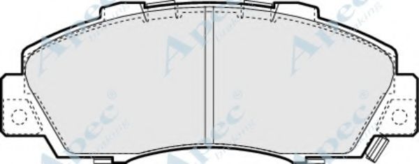 Комплект тормозных колодок, дисковый тормоз APEC braking PAD1136