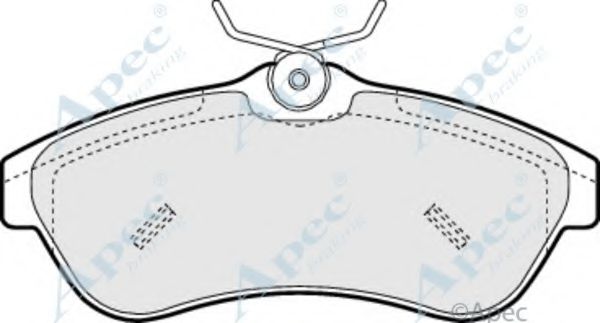 Комплект тормозных колодок, дисковый тормоз APEC braking PAD1250