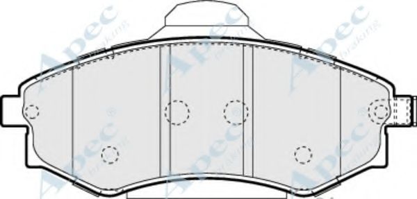 Комплект тормозных колодок, дисковый тормоз APEC braking PAD1288