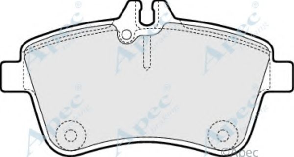 Комплект тормозных колодок, дисковый тормоз APEC braking PAD1438