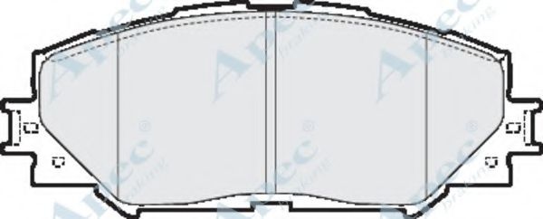 Комплект тормозных колодок, дисковый тормоз APEC braking PAD1593