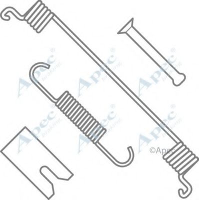 Комплектующие, тормозная колодка APEC braking KIT2010