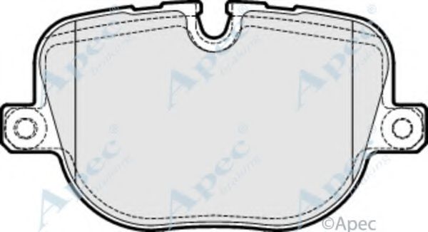 Комплект тормозных колодок, дисковый тормоз APEC braking PAD1729