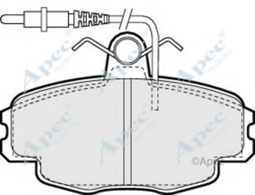 Комплект тормозных колодок, дисковый тормоз APEC braking PAD710