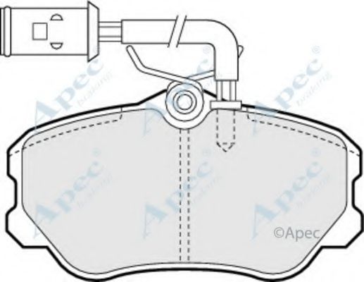 Комплект тормозных колодок, дисковый тормоз APEC braking PAD718