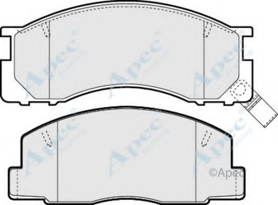 Комплект тормозных колодок, дисковый тормоз APEC braking PAD744
