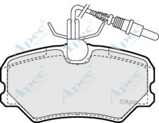Комплект тормозных колодок, дисковый тормоз APEC braking PAD915