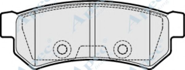 Комплект тормозных колодок, дисковый тормоз APEC braking PAD1847