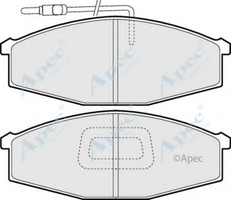 Комплект тормозных колодок, дисковый тормоз APEC braking PAD809