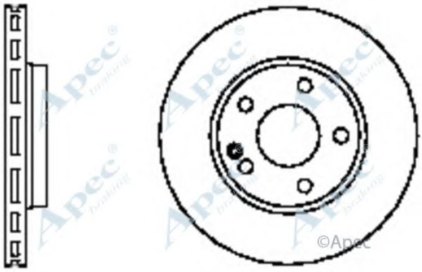 Тормозной диск APEC braking DSK2258