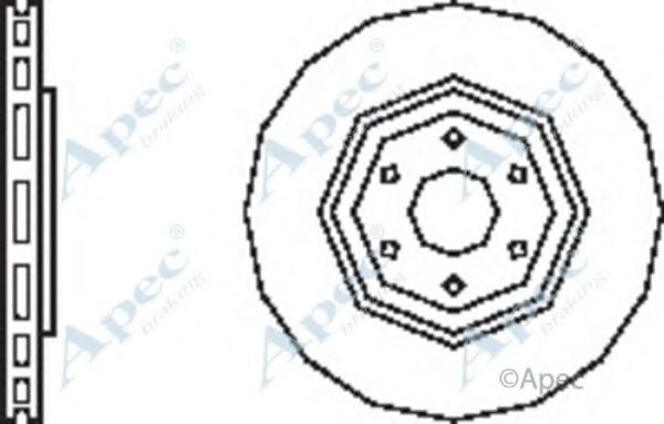 Тормозной диск APEC braking DSK2593