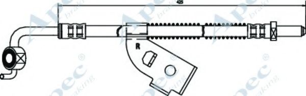 Тормозной шланг APEC braking HOS3014