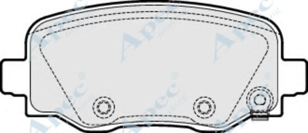 Комплект тормозных колодок, дисковый тормоз APEC braking PAD2004