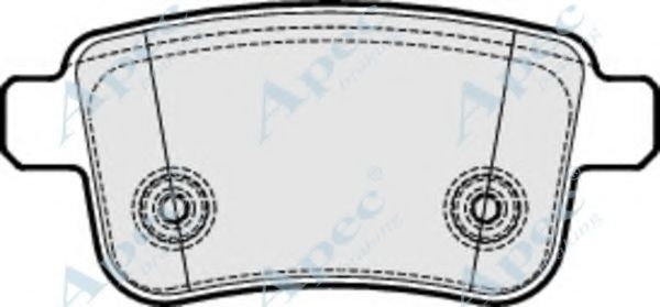 Комплект тормозных колодок, дисковый тормоз APEC braking PAD1932