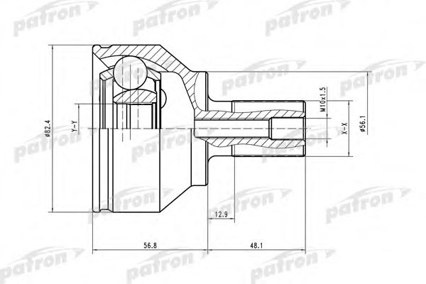 Шарнирный комплект, приводной вал PATRON PCV1563