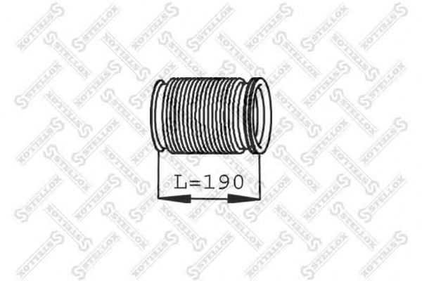 Гофрированная труба, выхлопная система STELLOX 82-01615-SX