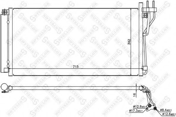 Конденсатор, кондиционер STELLOX 10-45105-SX