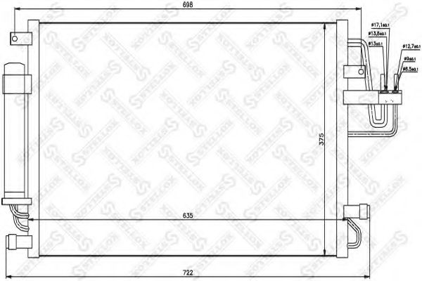 Конденсатор, кондиционер STELLOX 10-45108-SX