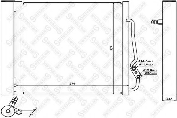 Конденсатор, кондиционер STELLOX 10-45460-SX