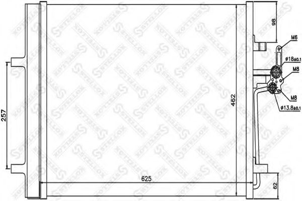 Конденсатор, кондиционер STELLOX 10-45656-SX