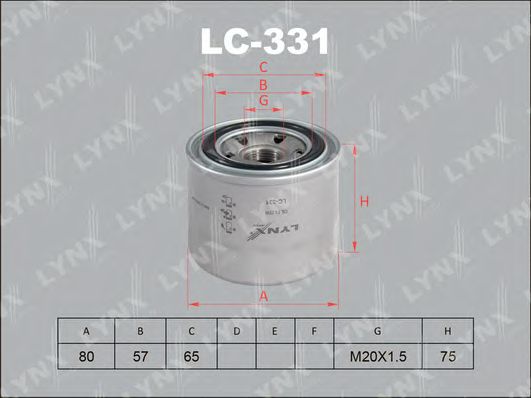 Масляный фильтр LYNXauto LC-331