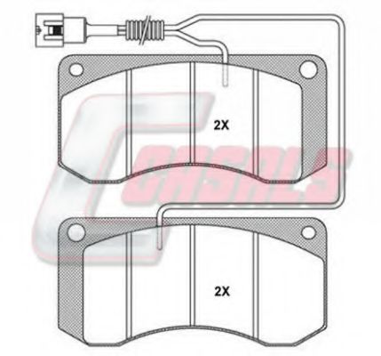 Комплект тормозных колодок, дисковый тормоз CASALS BKM1046