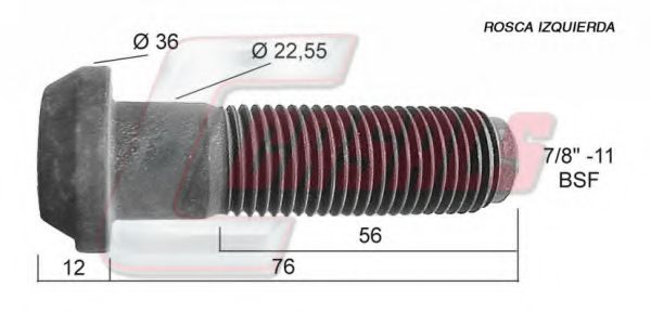 Болт крепления колеса CASALS 21296