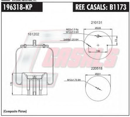 Кожух пневматической рессоры CASALS B1173