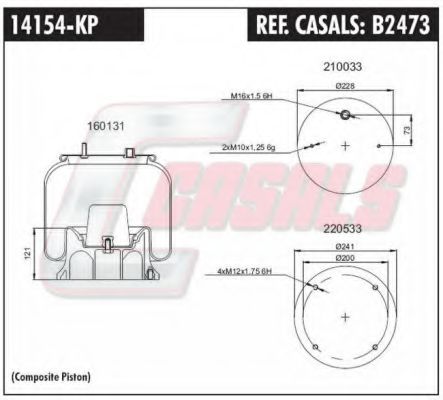Кожух пневматической рессоры CASALS B2473