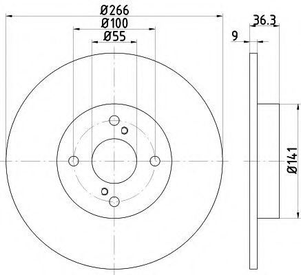 Тормозной диск HELLA PAGID 8DD 355 114-781