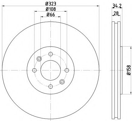 Тормозной диск HELLA PAGID 8DD 355 120-401