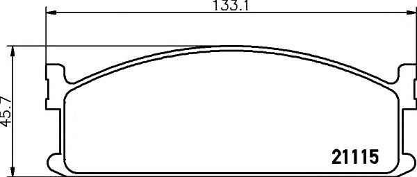 Комплект тормозных колодок, дисковый тормоз HELLA PAGID 8DB 355 006-131